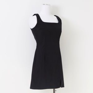 90's Vintage Square Neck Front Slit Mini